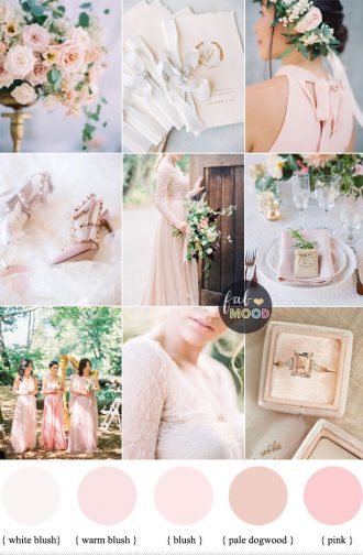 Blush pink wedding theme { 37 Pretty blush pink color combinations } fabmood.com #weddingcolour #pinkwedding #blush #blushwedding #weddingcolor #springwedding