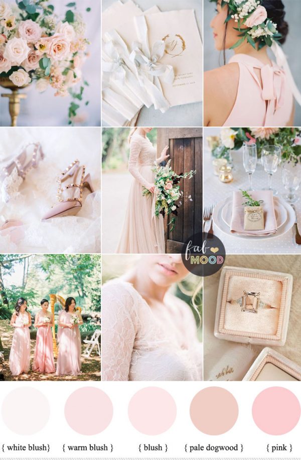 Blush pink wedding theme { 36 Pretty blush pink color combinations }