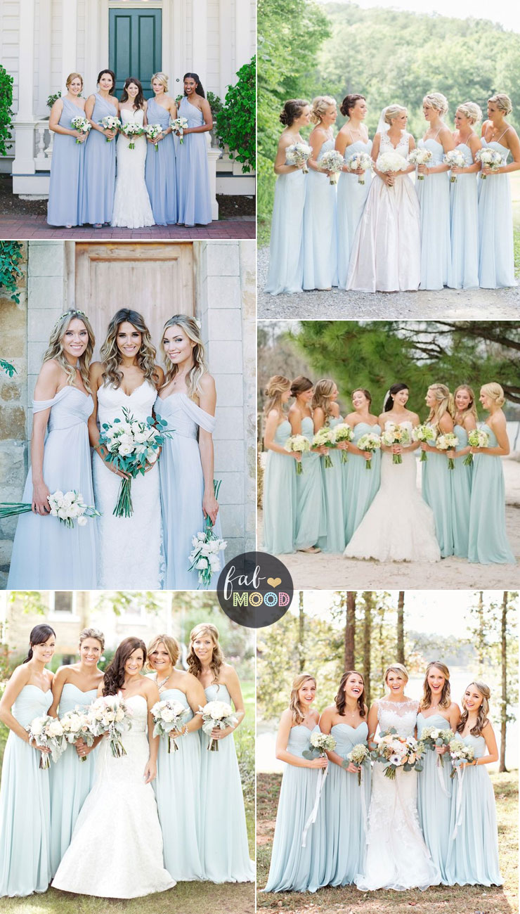 bridesmaid dresses pastel colours
