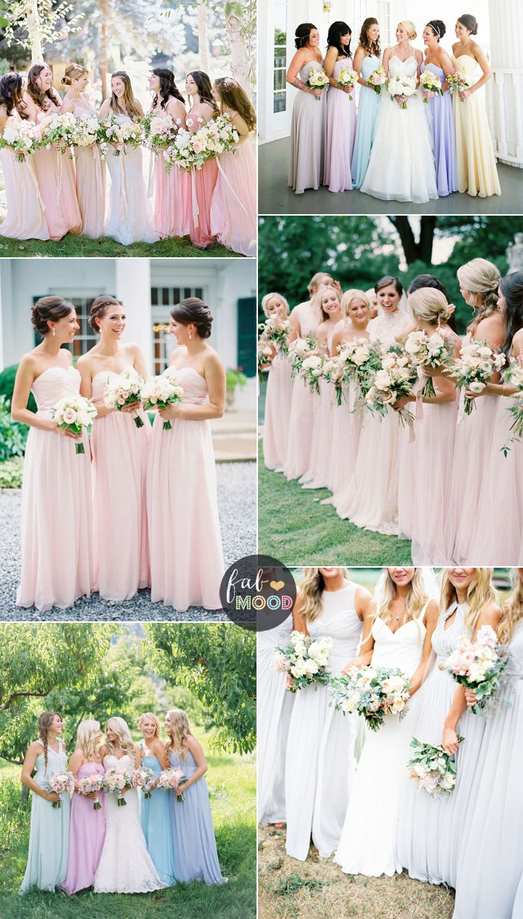pastel coloured bridesmaid dresses uk