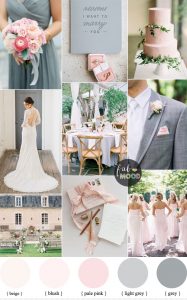 Blush pink and soft gray wedding palette a perfect combination for ...