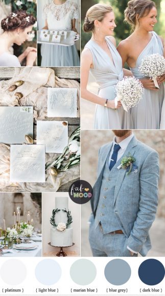 Light Blue Grey Wedding Colors - vision for an elegant wedding