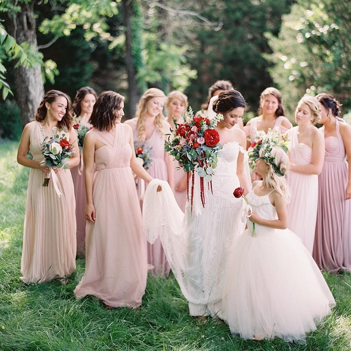 25 Blush Bridesmaid Dresses Wedding Inspiration