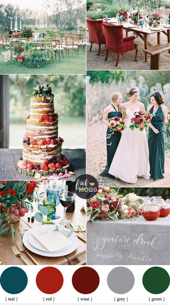 Jewel-toned Wedding with lush glam for a Fabulous Fall or Winter Wedding