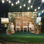 Wooden Pallet Wedding Backdrop Eco-Friendly | Rustic Wooden backdrop