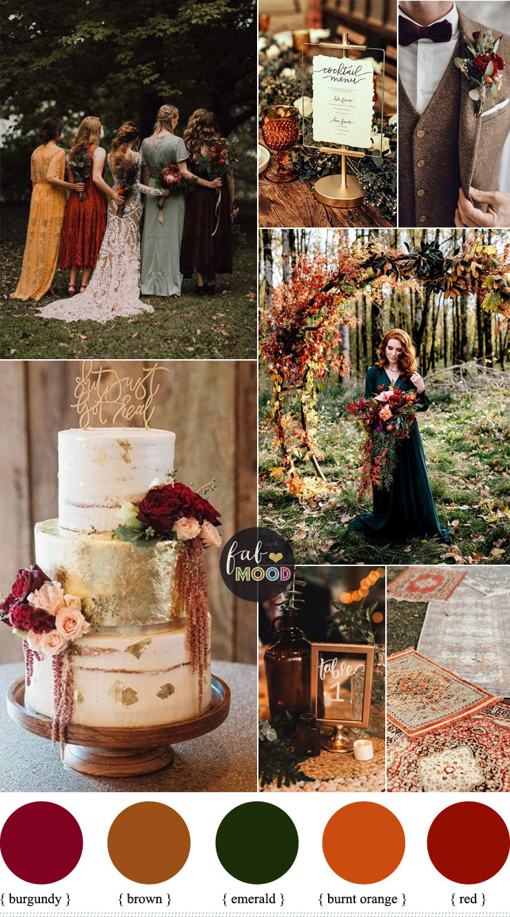 Fall Wedding Color Palettes - Image to u