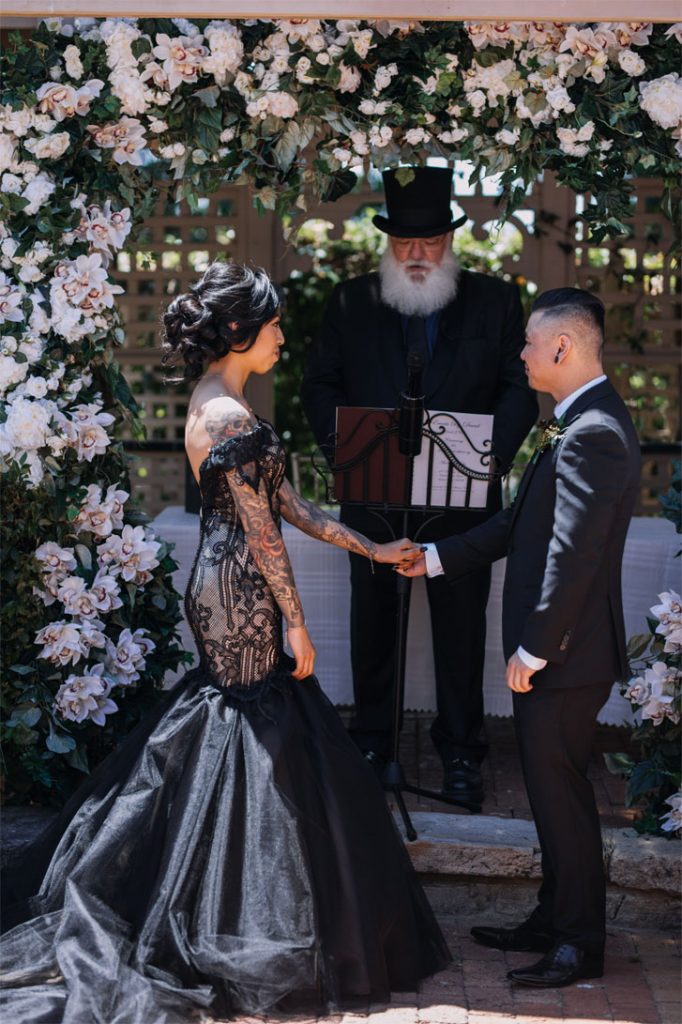 A Black Lace Wedding Dress For A Gothic Style Wedding 1 Fab Mood