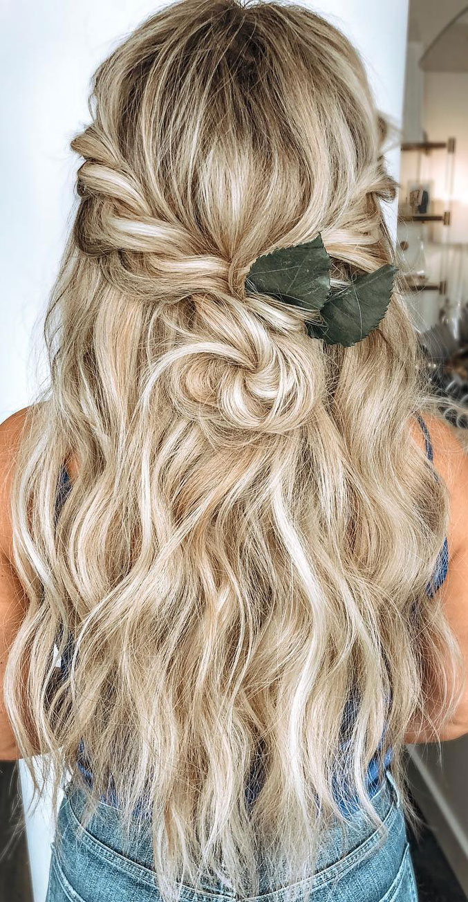 Best Half Up Half Down Hairstyles For Everyday To Special Occasion 1 Fab Mood Wedding Colours Wedding Themes Wedding Colour Palettes