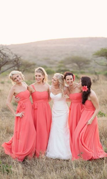 9 Living Coral Bridesmaid Dresses { Pantone Color Of The Year 2019 }