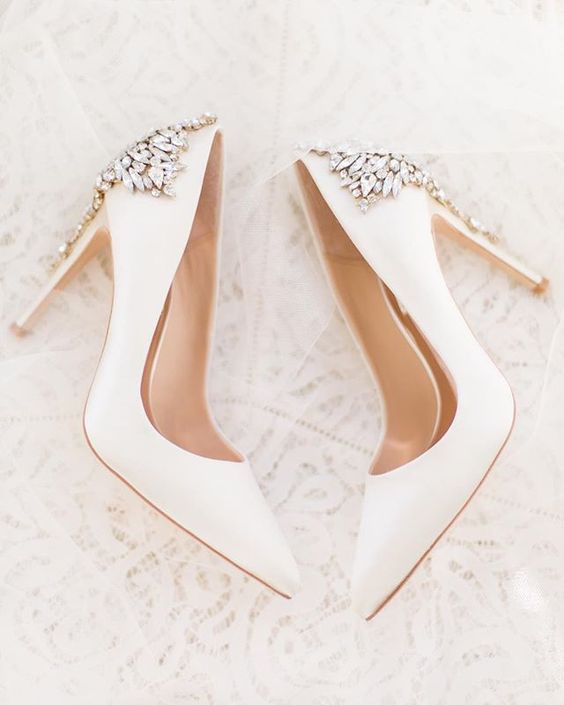 Designer Bridal Shoes – Stunning Wedding Shoes  Beautiful wedding shoes, Wedding  shoes, White wedding shoes