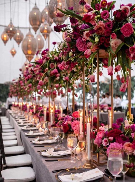 45 Ways To Dress Up Your Wedding Reception Tables 1 - Fab Mood ...