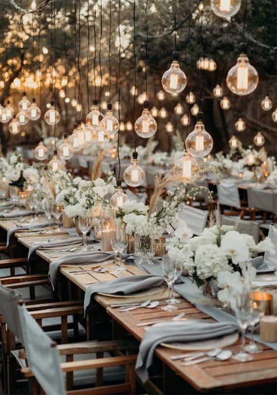 45 Ways To Dress Up Your Wedding Reception Tables 1 - Fab Mood