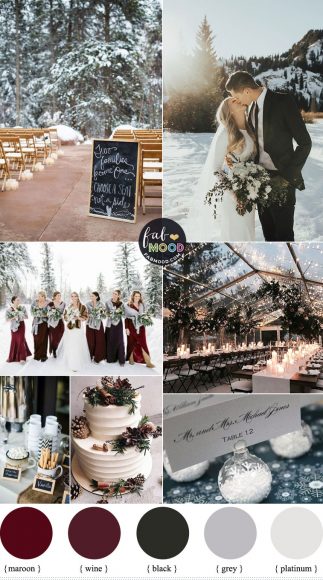 Winter Wedding Colors 2019 In Shades of Winter Season