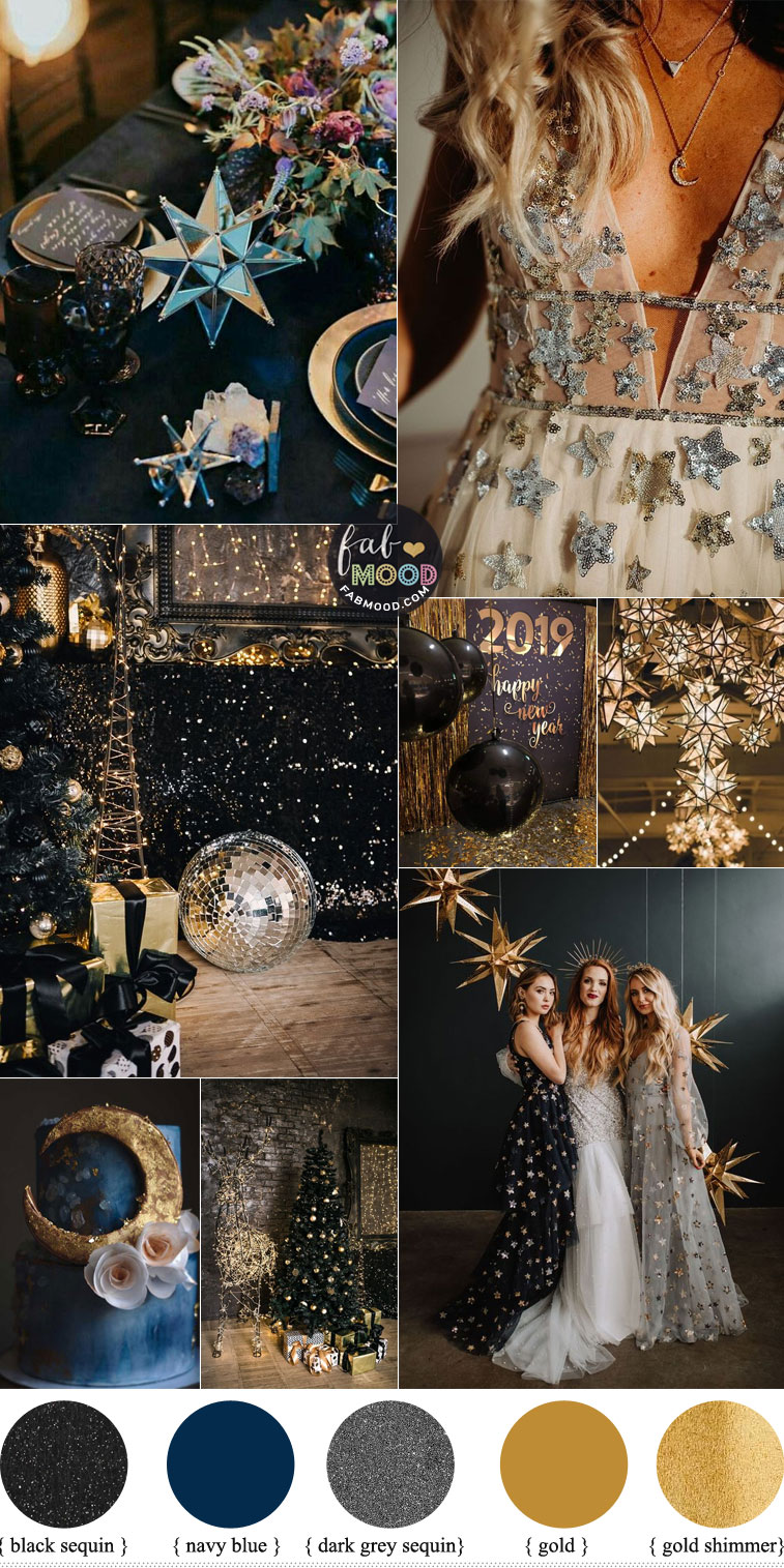 Starry Night and Celestial Wedding Theme For New Year's Eve wedding