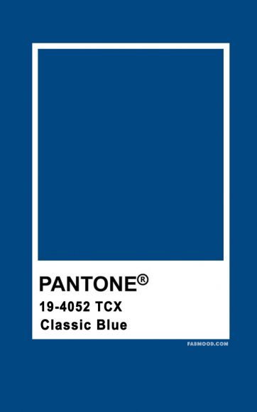 THE PANTONE COLOR OF THE YEAR 2020 - Pantone Classic Blue 19-4052 1 ...