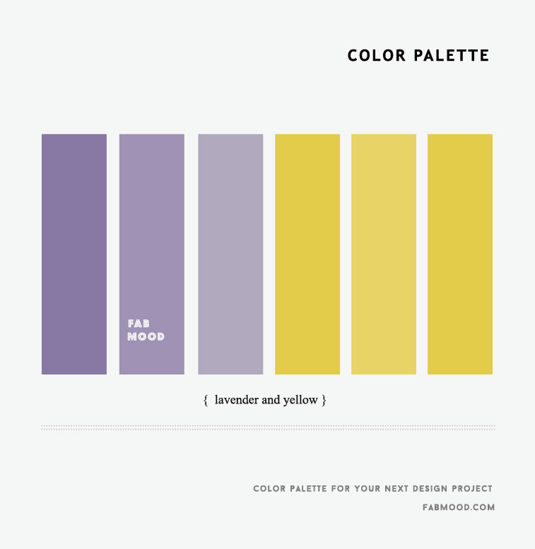 Lavender and Yellow Color Palette