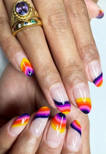 10 French Tip Nails Inspired - Spring Nail trends to wear now, French Nails