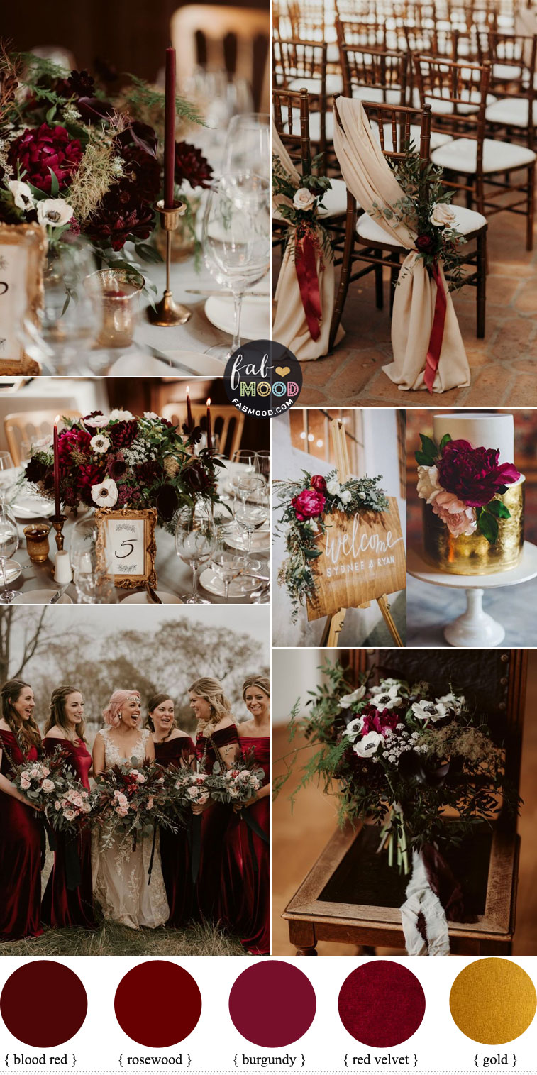 Deep Red Color For Urban Timeless meets Elegant Wedding