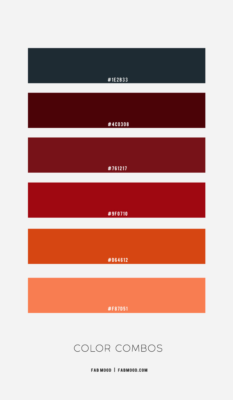 Dark blue and Dark red hue color combos