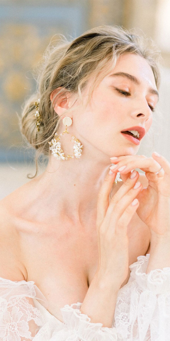 bridal jewelry, bridal earrings, wedding earrings #earrings #bride 