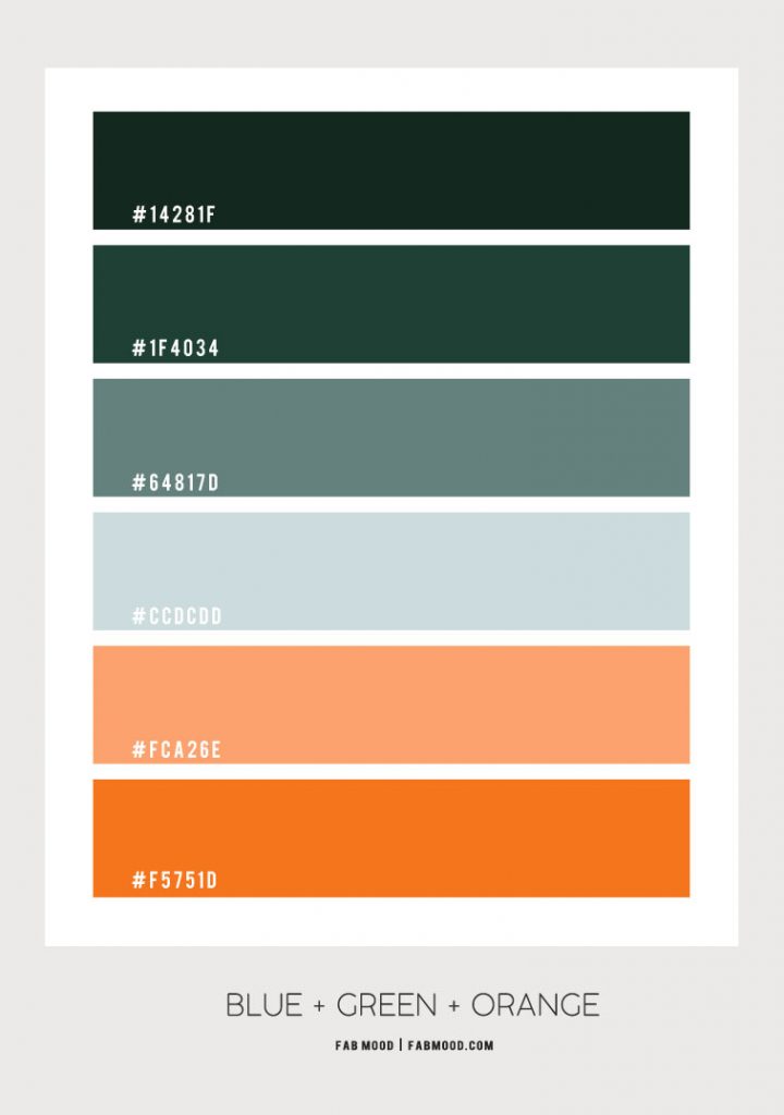 Blue , green and orange color scheme – Color Palette #57 1 - Fab Mood