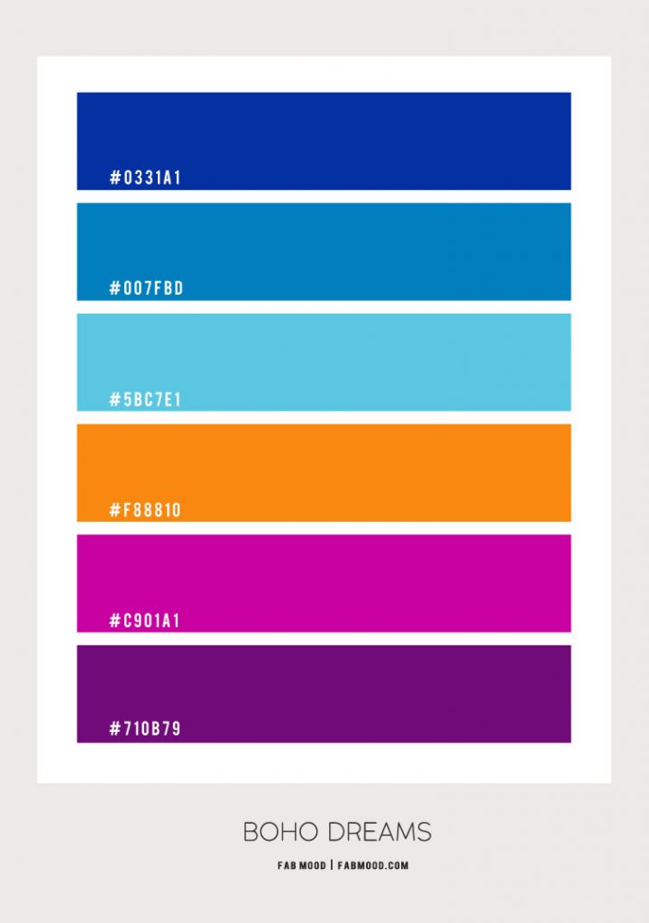 Royal blue, Magenta, Orange and Purple Color Scheme – Color Palette #67 ...