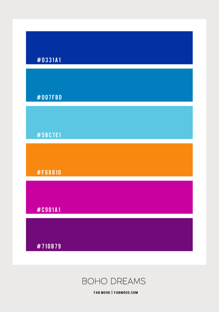 Royal blue, Magenta, Orange and Purple Color Scheme – Color