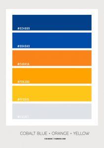 Cobalt Blue, Orange and Yellow Color Scheme – Color Palette #71 1 - Fab ...