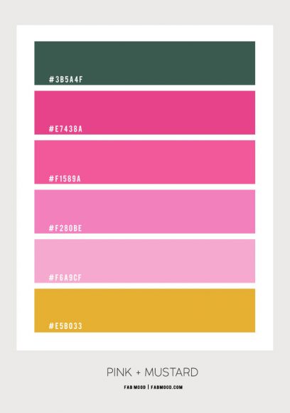 Mustard and Pink Colour Scheme – Colour Palette #80 1 - Fab Mood ...