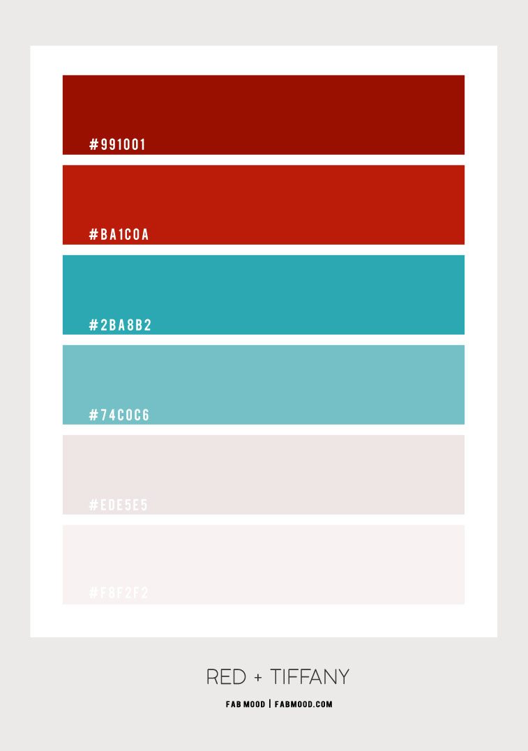 Red and Tiffany Colour #86 1 - Fab Mood | Wedding Wedding Themes, Wedding colour palettes