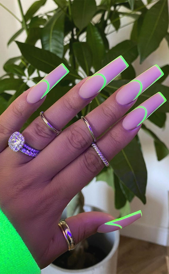 These Acrylic Nails Are Really Cute Fun Coffin Nails Summer Nails