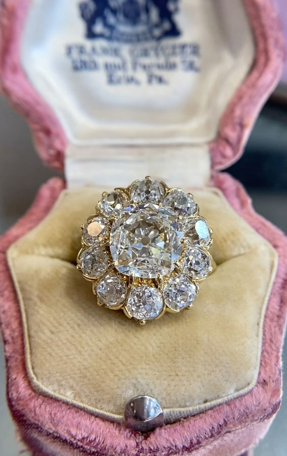 Vintage Cluster Engagement Rings { One-of-a-kind engagement rings } 1 ...