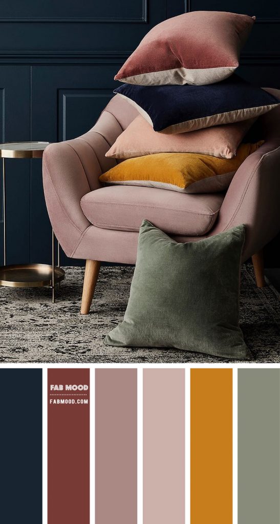 Navy Blue and Mauve Colour Scheme – #ColourPalette 108 1 - Fab Mood ...