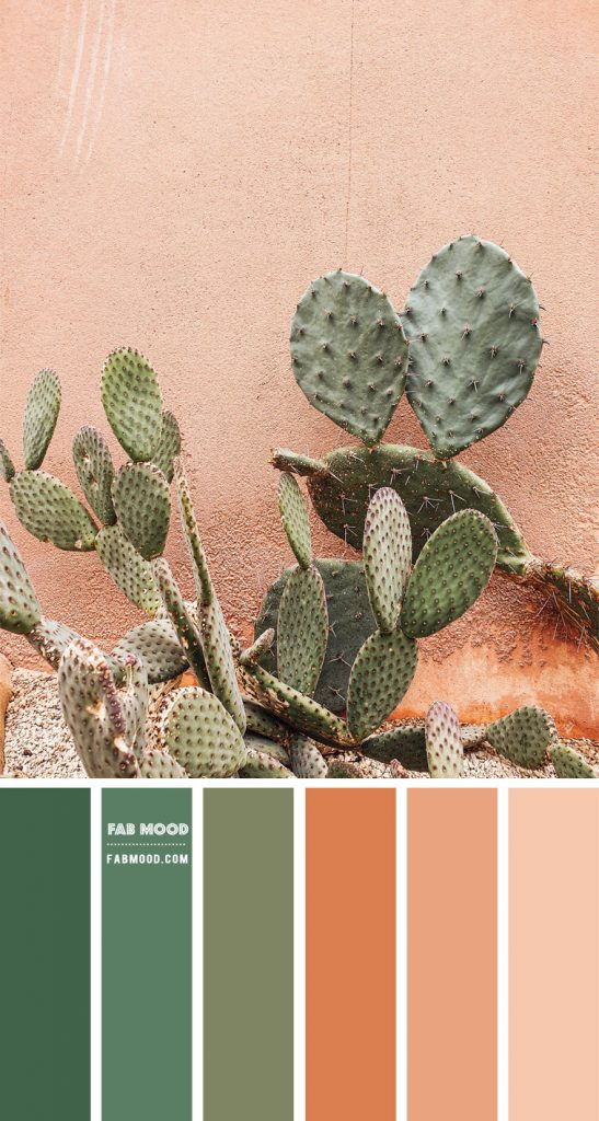 Chive Green and Terracotta Colour Scheme – Colour Palette #99 1 - Fab