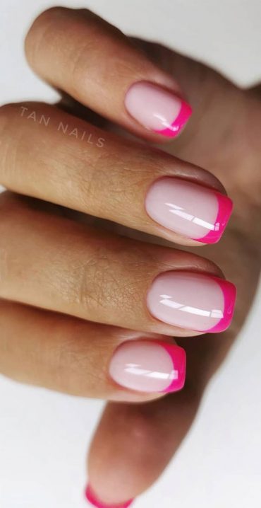 Pretty French Manicure With Colour Line Ideas 1 - Fab Mood | Wedding ...