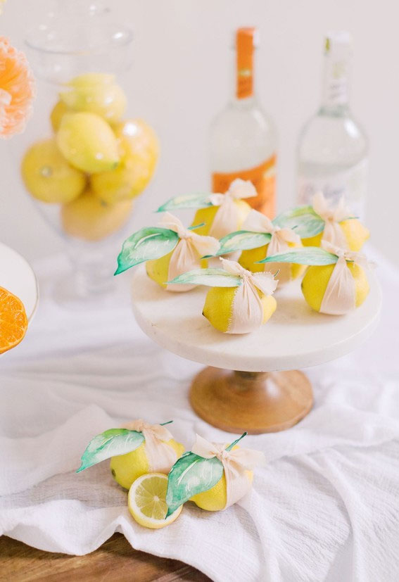 citrus wedding favor, summer wedding ideas