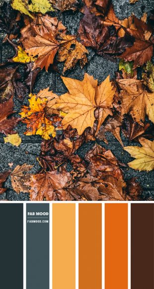 Steel and Autumn Leaf Colour Scheme – #Colour Palette 117 1 - Fab Mood ...