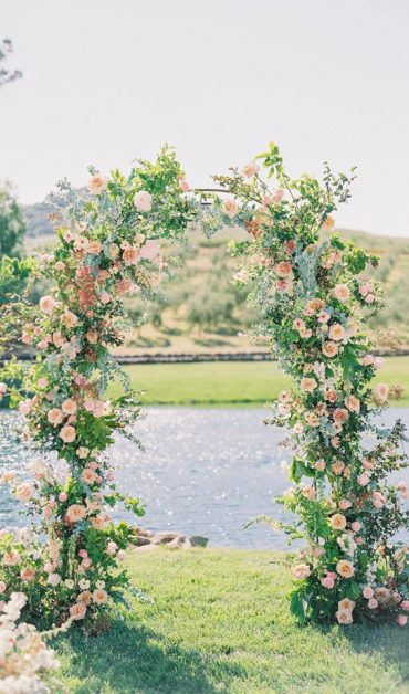 Garden Wedding In Soft Pink and Peach Colour Theme | fabmood