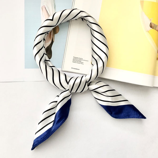 Striped deals silk scarf