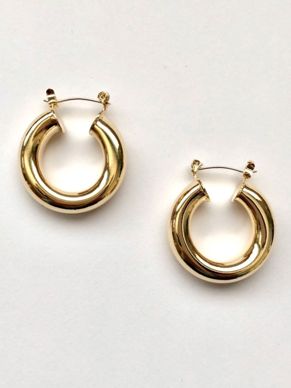 14k gold plated hoop earrings - Fab Mood | Wedding Color, Haircuts ...