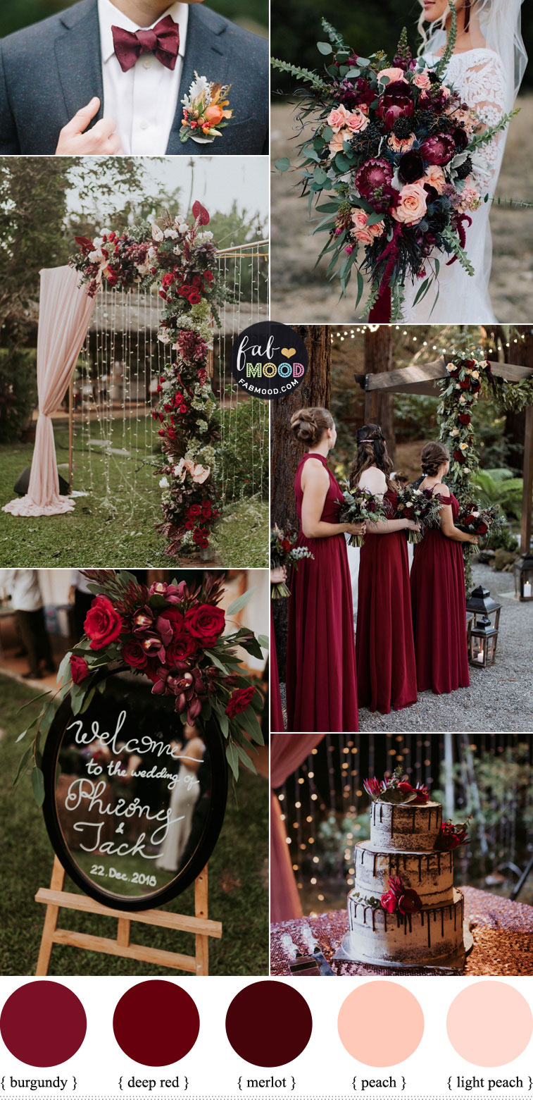 Burgundy deals wedding theme