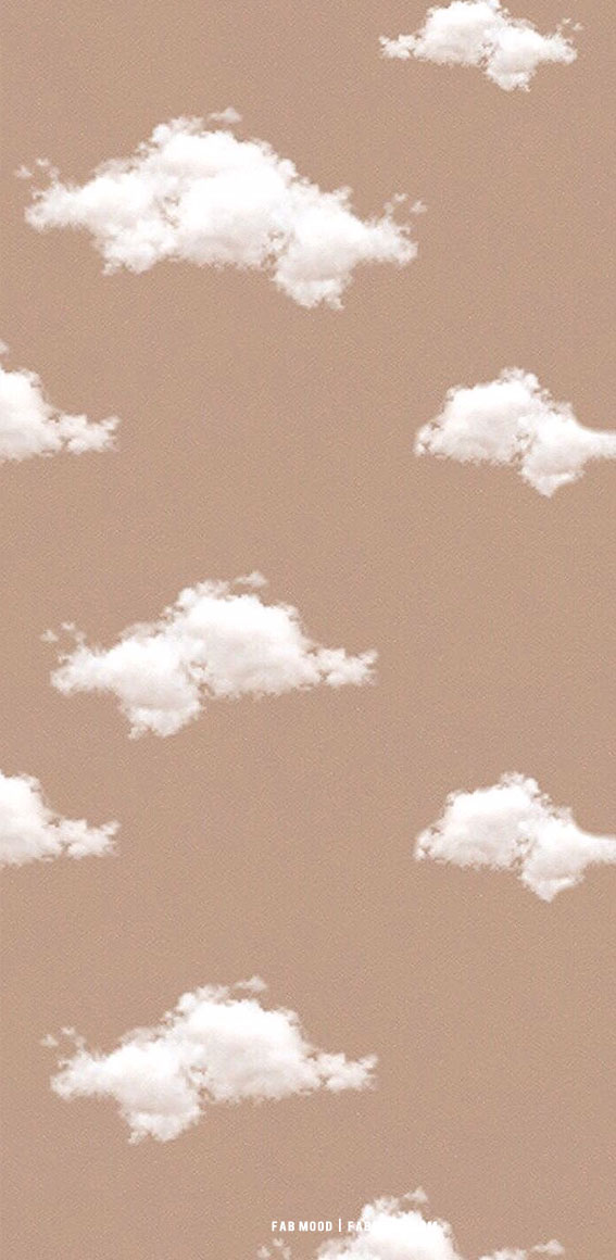 7 Aesthetic Brown Wallpapers : Cloud Aesthetic Brown Wallpaper 1 - Fab Mood