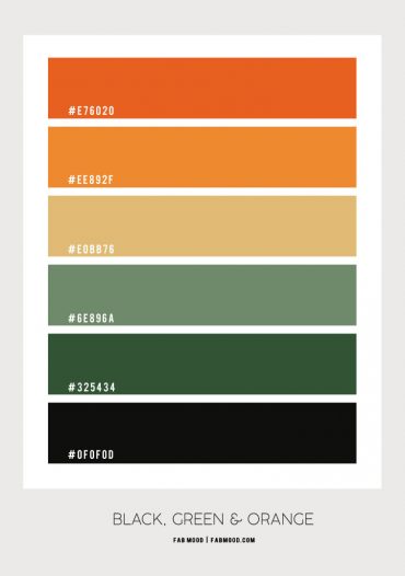 Green and Orange Papaya Color Inspiration – Burnt orange and Emerald