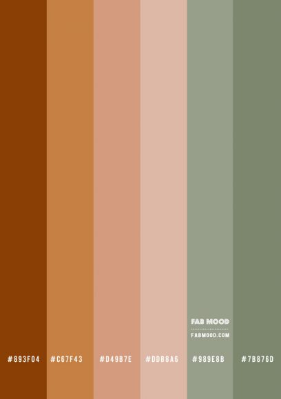 Brown and Sage Colour Palette | sage and brown color scheme