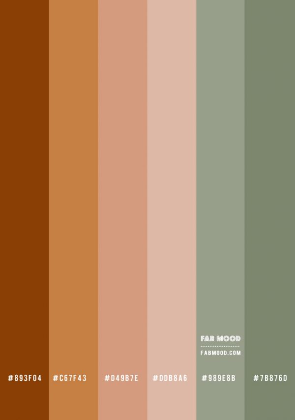 Brown and Sage Colour Palette | sage and brown color scheme