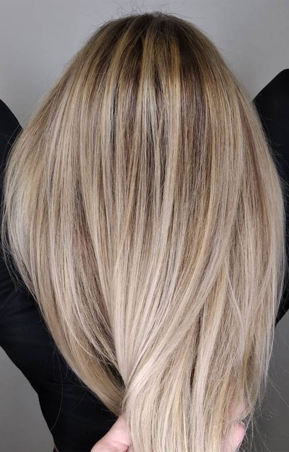 dark roots blonde hair