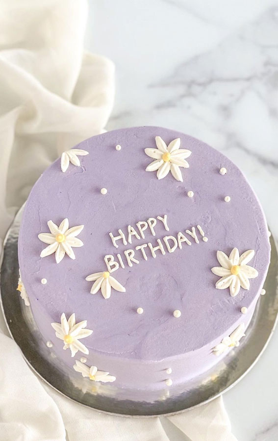 happy birthday minimalist cake