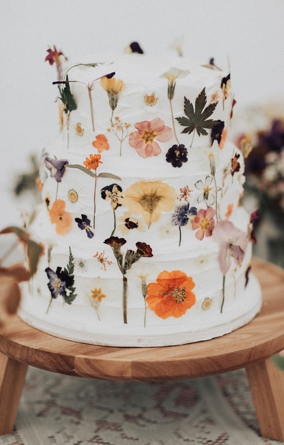 Pressed Florals Cake — L A Y E R E D