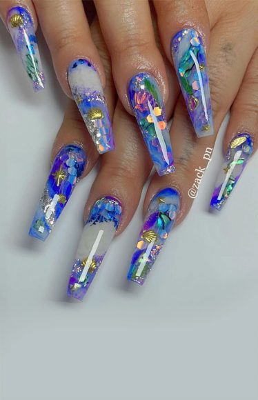 11 Encapsulated Nails Ideas To Keep Your Style On Nail Art Designs 2021