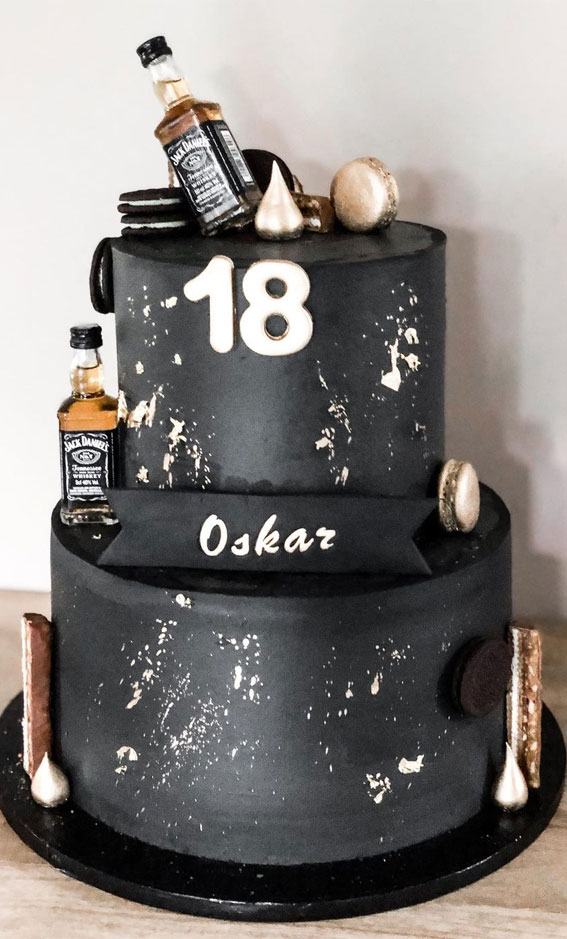 Black Square Cake for Men  Modern birthday cakes, Cakes for men, Birthday  cakes for men